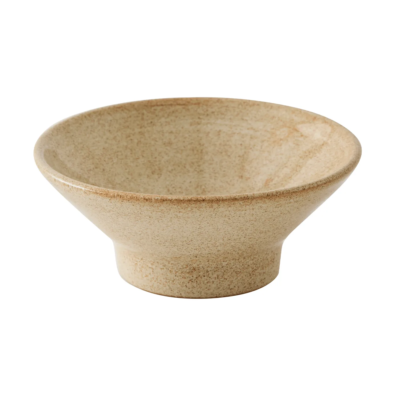 Cuenco con pie Elio, Beige speckled, Ø14,5x6 cm Tell Me More