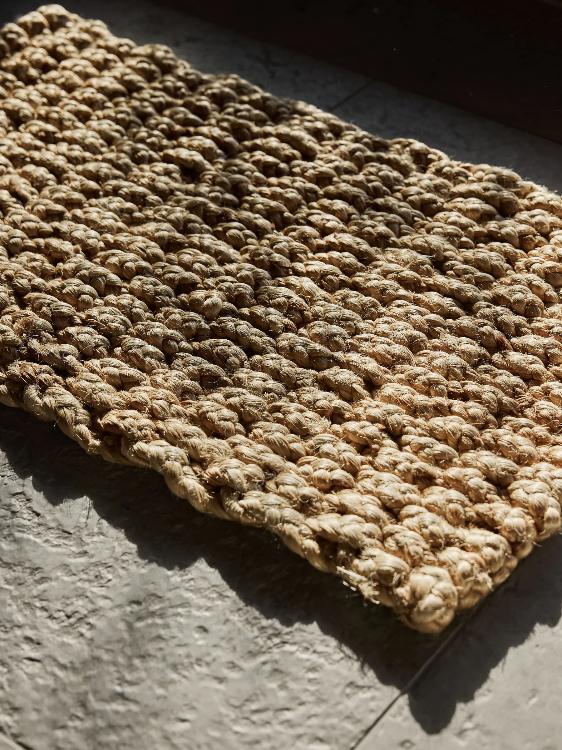 Felpudo de yute Tell Me More Braided 45x75 cm, Natural Tell Me More