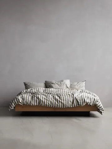 Funda de almohada de algodón a rayas Tell Me More - Olive, 50x90 cm - Tell Me More