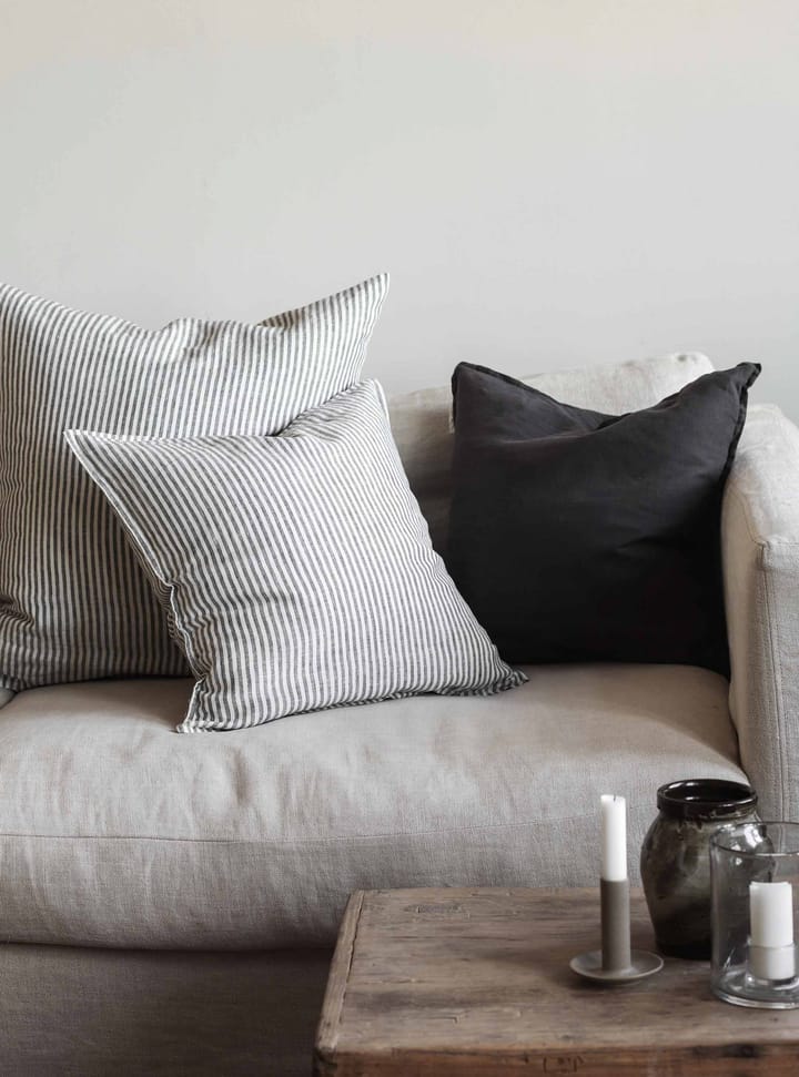 Funda de almohada Stonewashed lino 65x65 cm, Grey-white Tell Me More