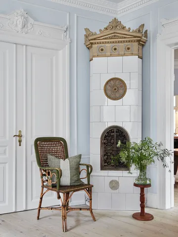 Funda de cojín Colette - Raya verde, 50x50 cm - Tell Me More