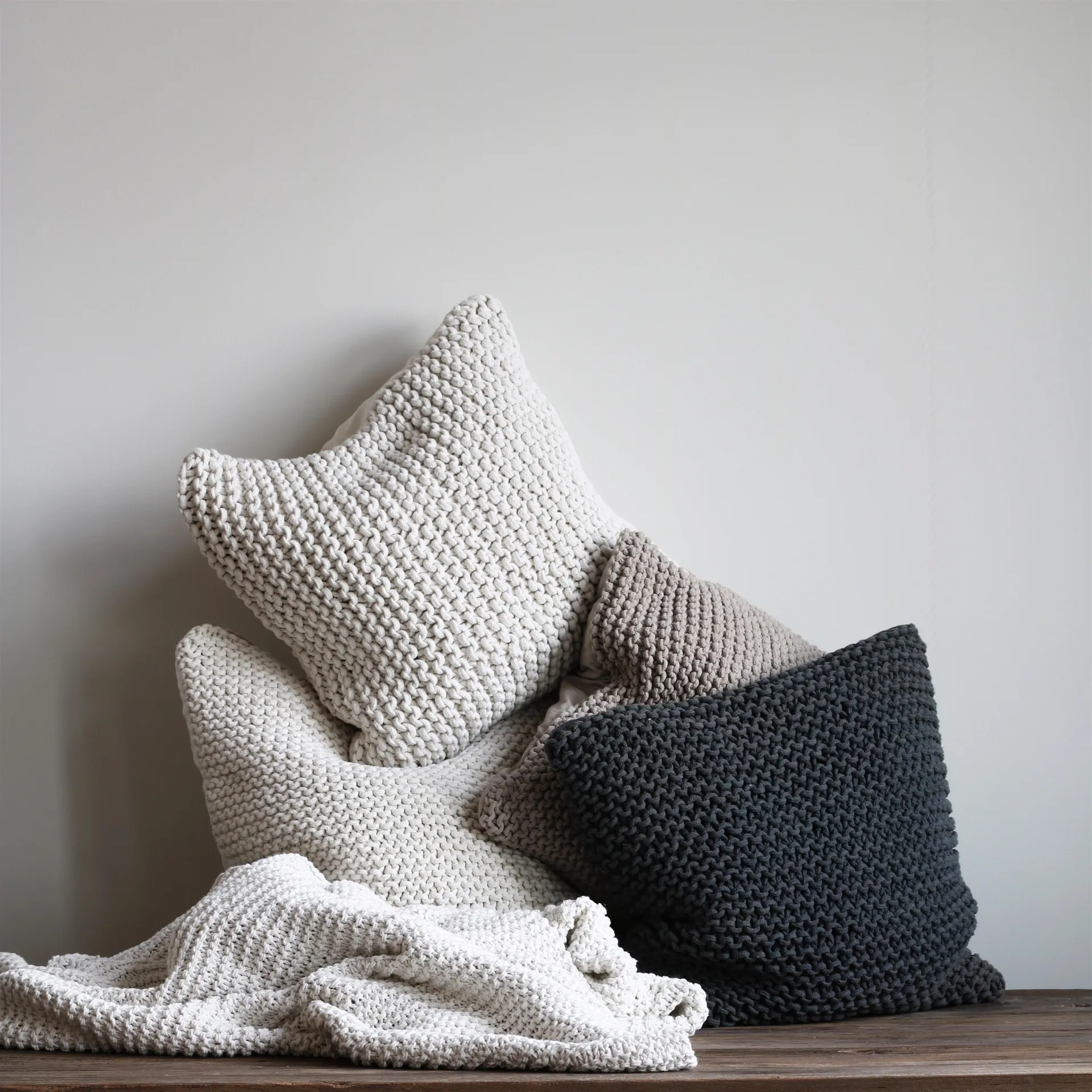 Funda de cojín Rope 60x60 cm, offblanco Tell Me More