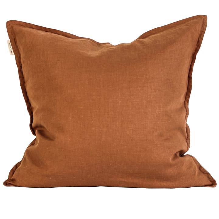 Funda de cojín Washed Linen 50x50 cm - Amber (marrón) - Tell Me More
