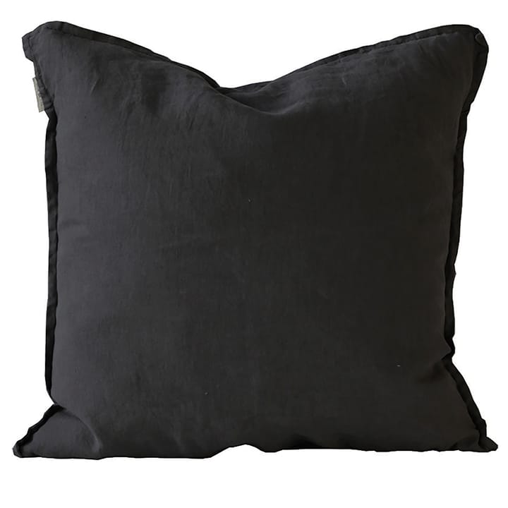 Funda de cojín Washed Linen 50x50 cm - Carbon (negro) - Tell Me More
