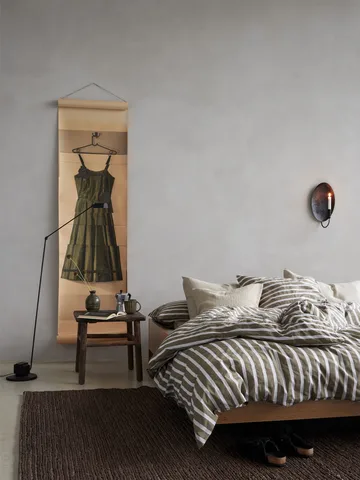 Funda nórdica de algodón a rayas Tell Me More
 - Olive, 220x220 cm - Tell Me More