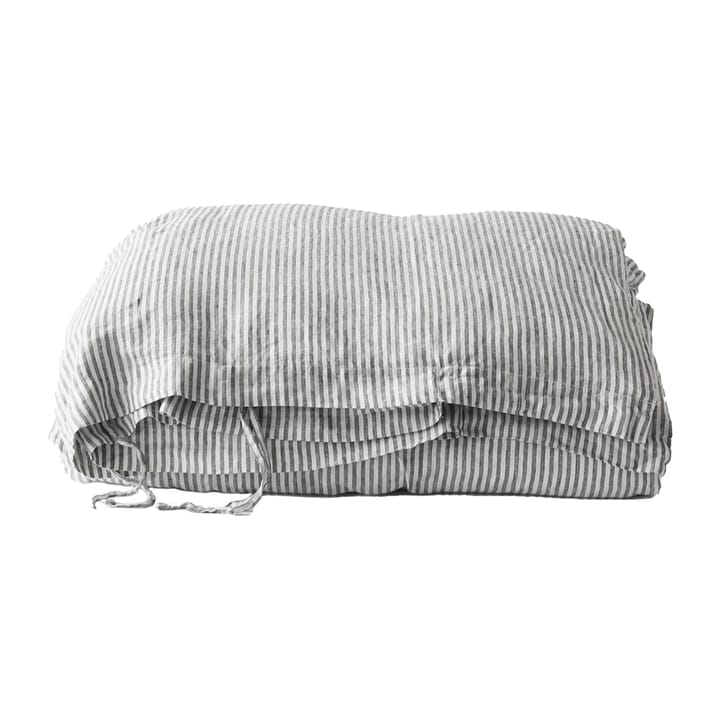 Funda nórdica de lino 140x200 cm - Grey/white - Tell Me More