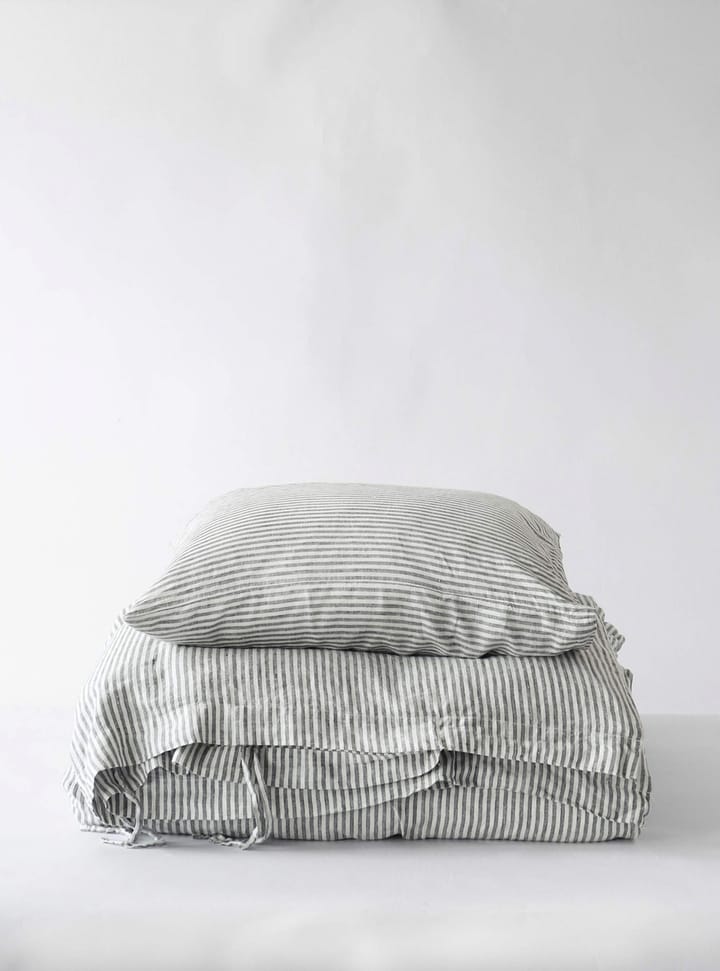 Funda nórdica de lino 150x200 cm, Grey/white Tell Me More