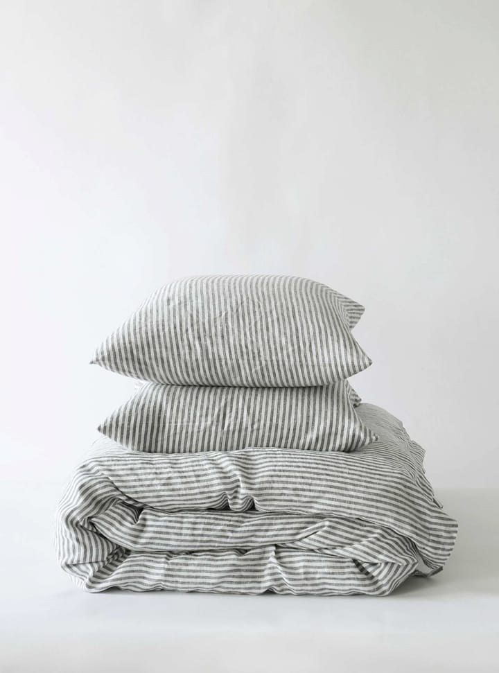 Funda nórdica de lino 220x240 cm, Grey/white Tell Me More