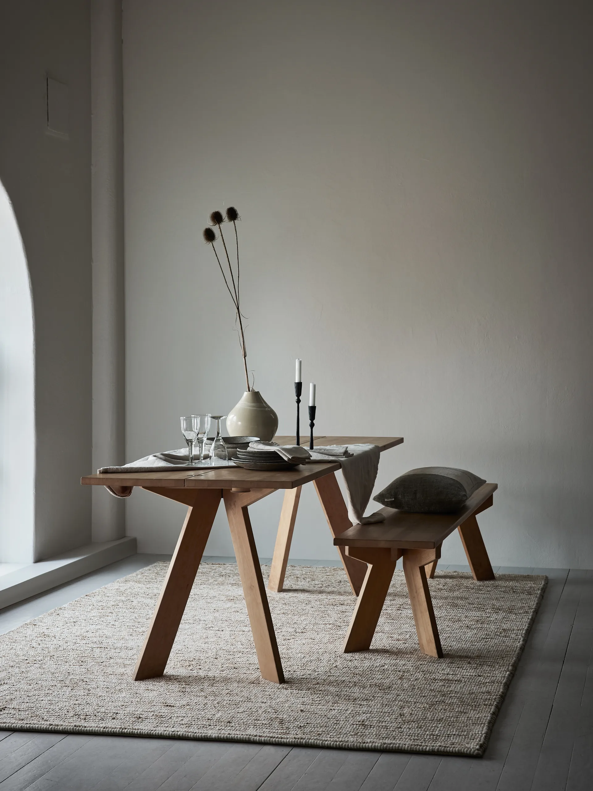 Manta de lana de cáñamo de 200x300 cm, Rayado Tell Me More