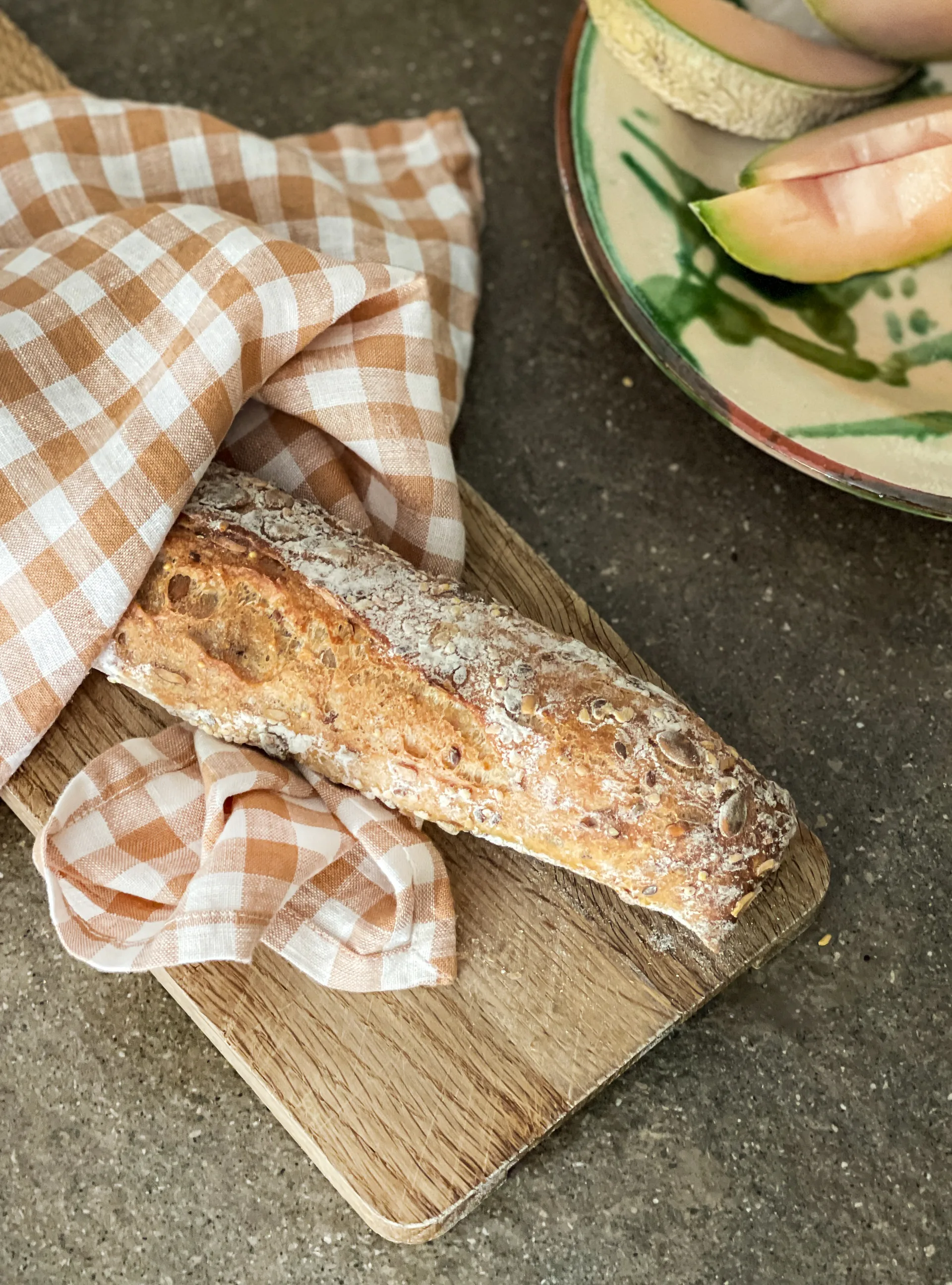 Paño de cocina a cuadros Gingham 70x50 cm, Biscuit Tell Me More