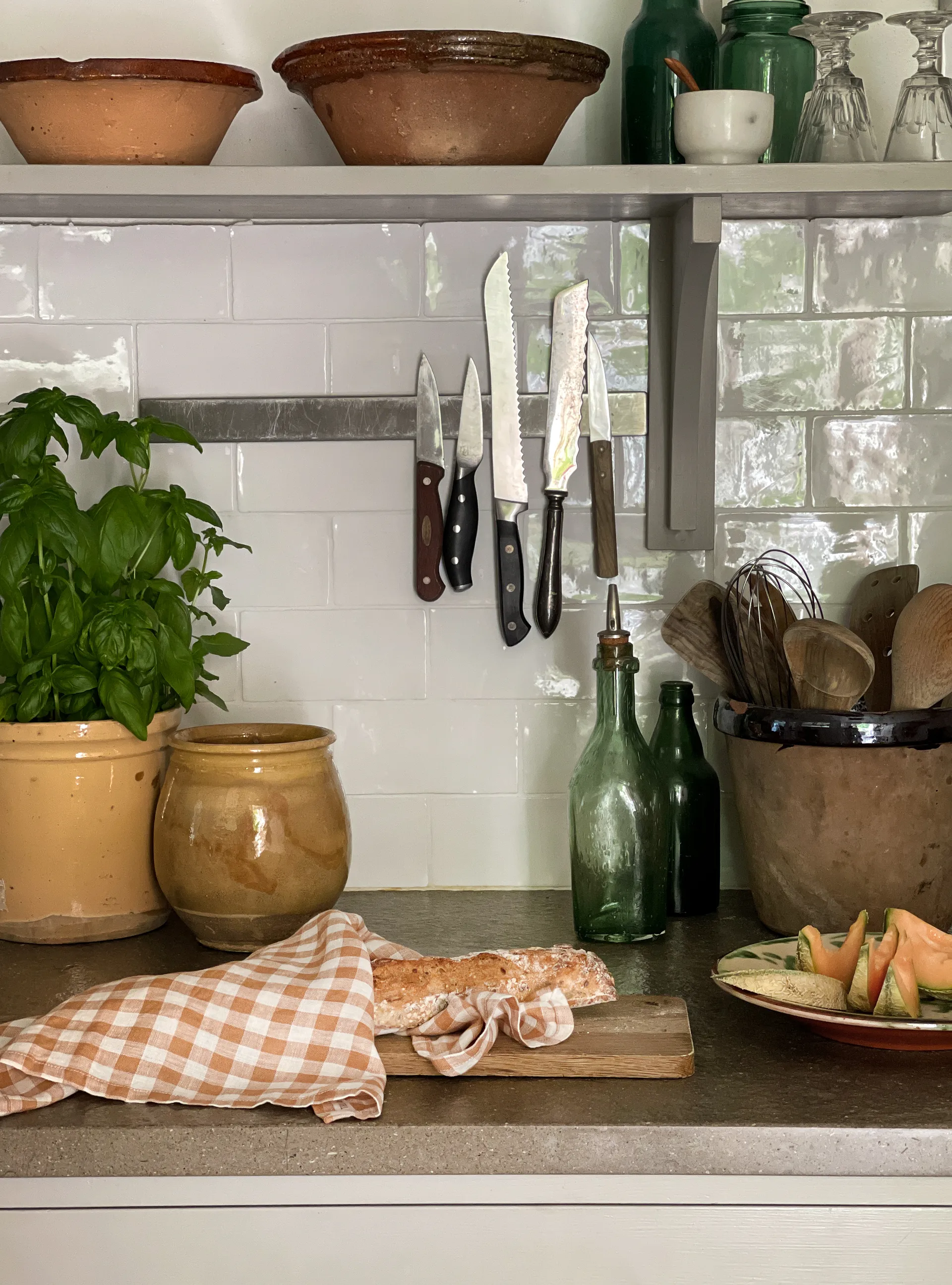 Paño de cocina a cuadros Gingham 70x50 cm, Biscuit Tell Me More