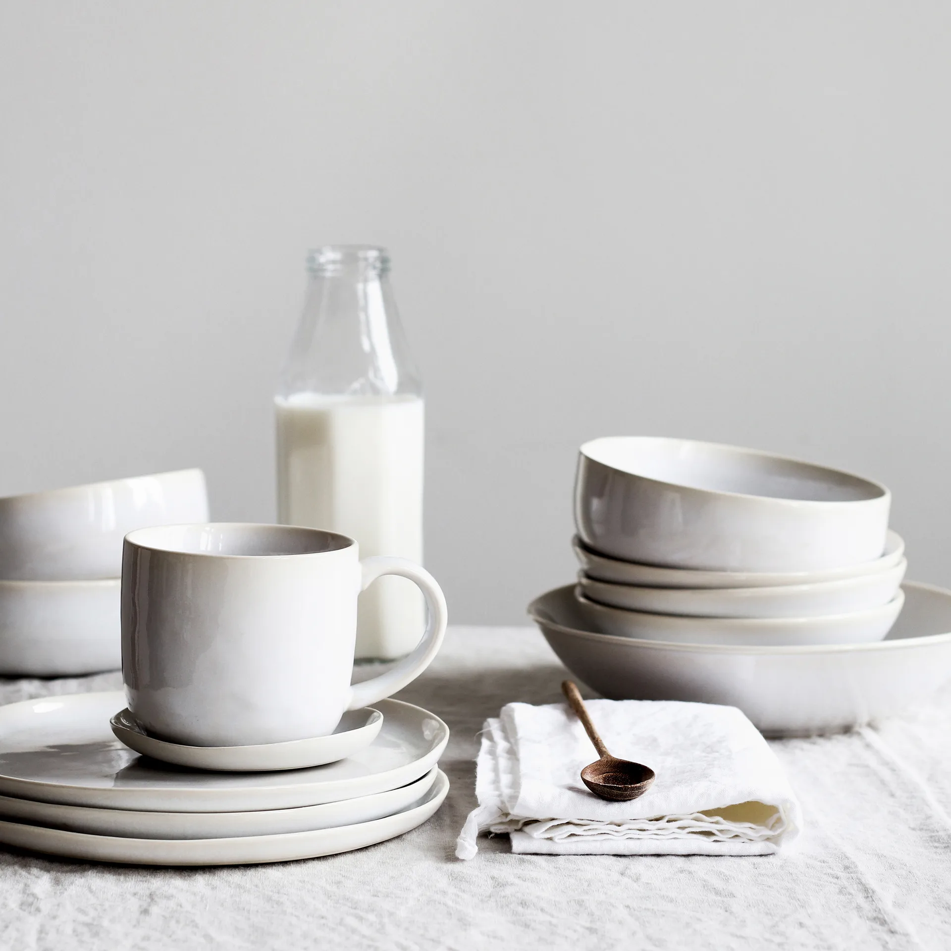 Plato hondo Vince Ø22,5 cm, blanco Tell Me More