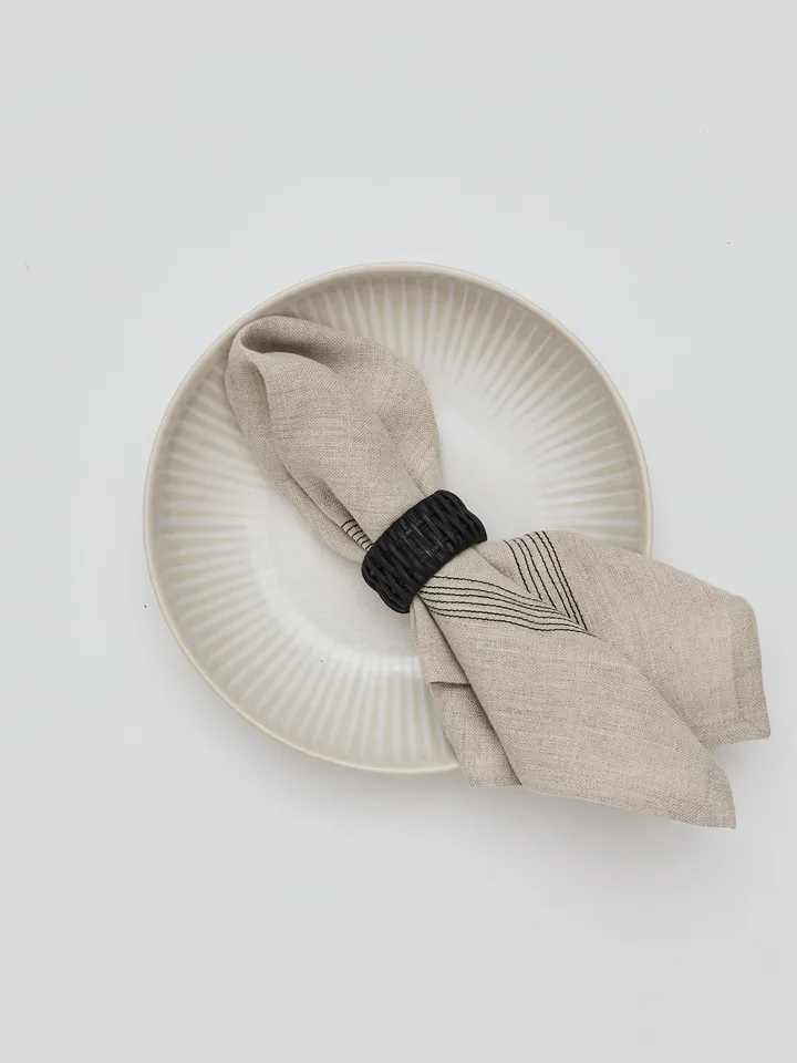 Servilleta de lino Livia 45x45 cm - Beige - Tell Me More