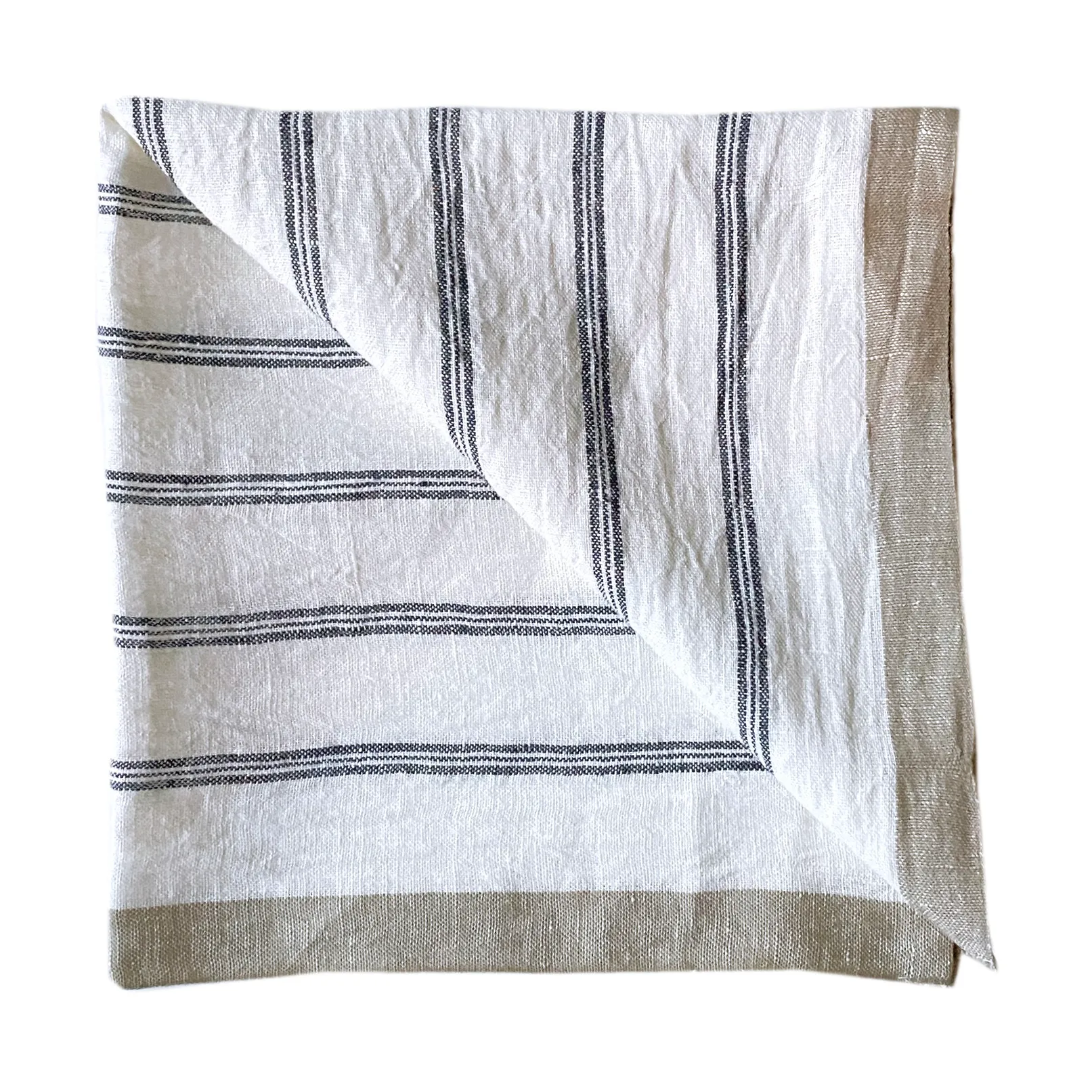 Servilleta de lino Maya 50x50 cm, Navy Stripe Tell Me More
