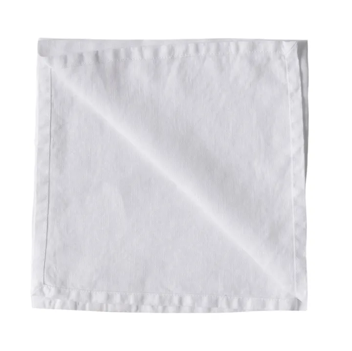 Servilleta de tela Washed Linen 45x45 cm - Blanco decolorado - Tell Me More