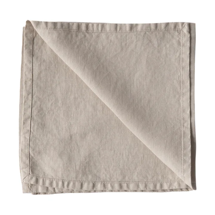 Servilleta de tela Washed Linen 45x45 cm - Gris cálido - Tell Me More