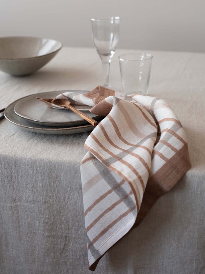Servilleta Ella 50x50 cm, Hazelnut checkered Tell Me More