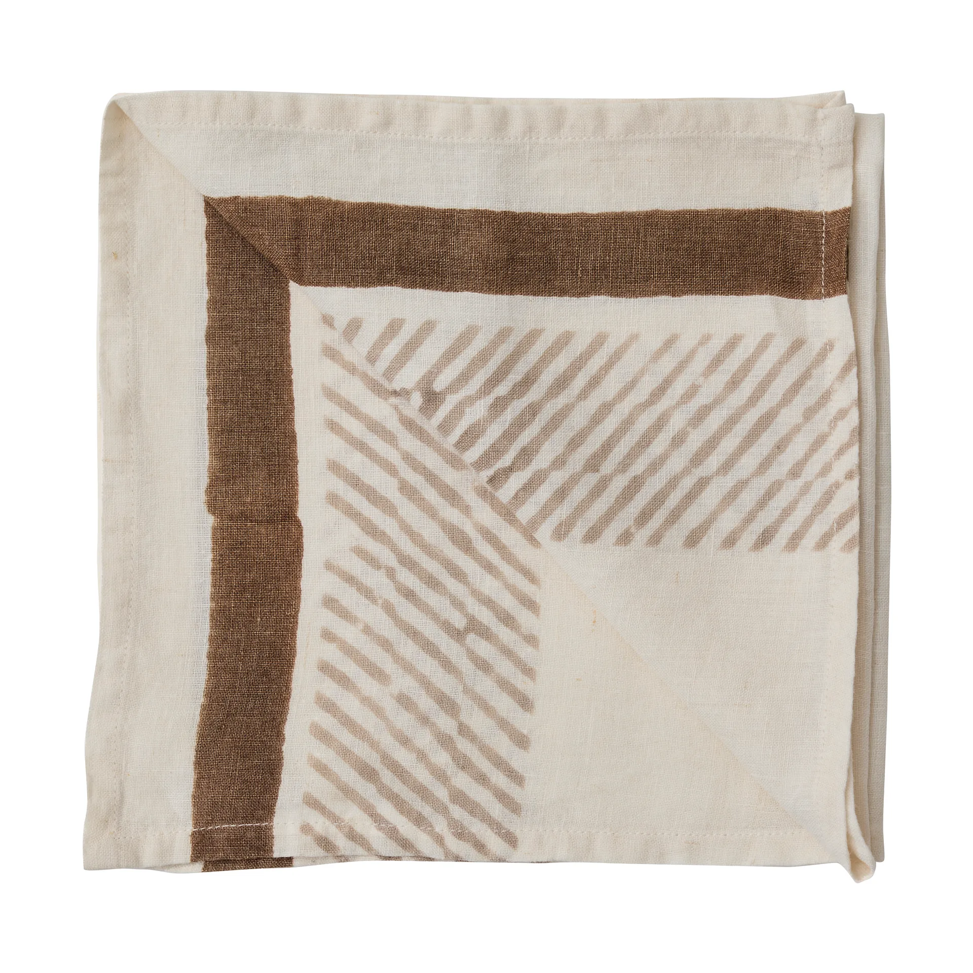 Servilleta Ella 50x50 cm, Marrón Tell Me More