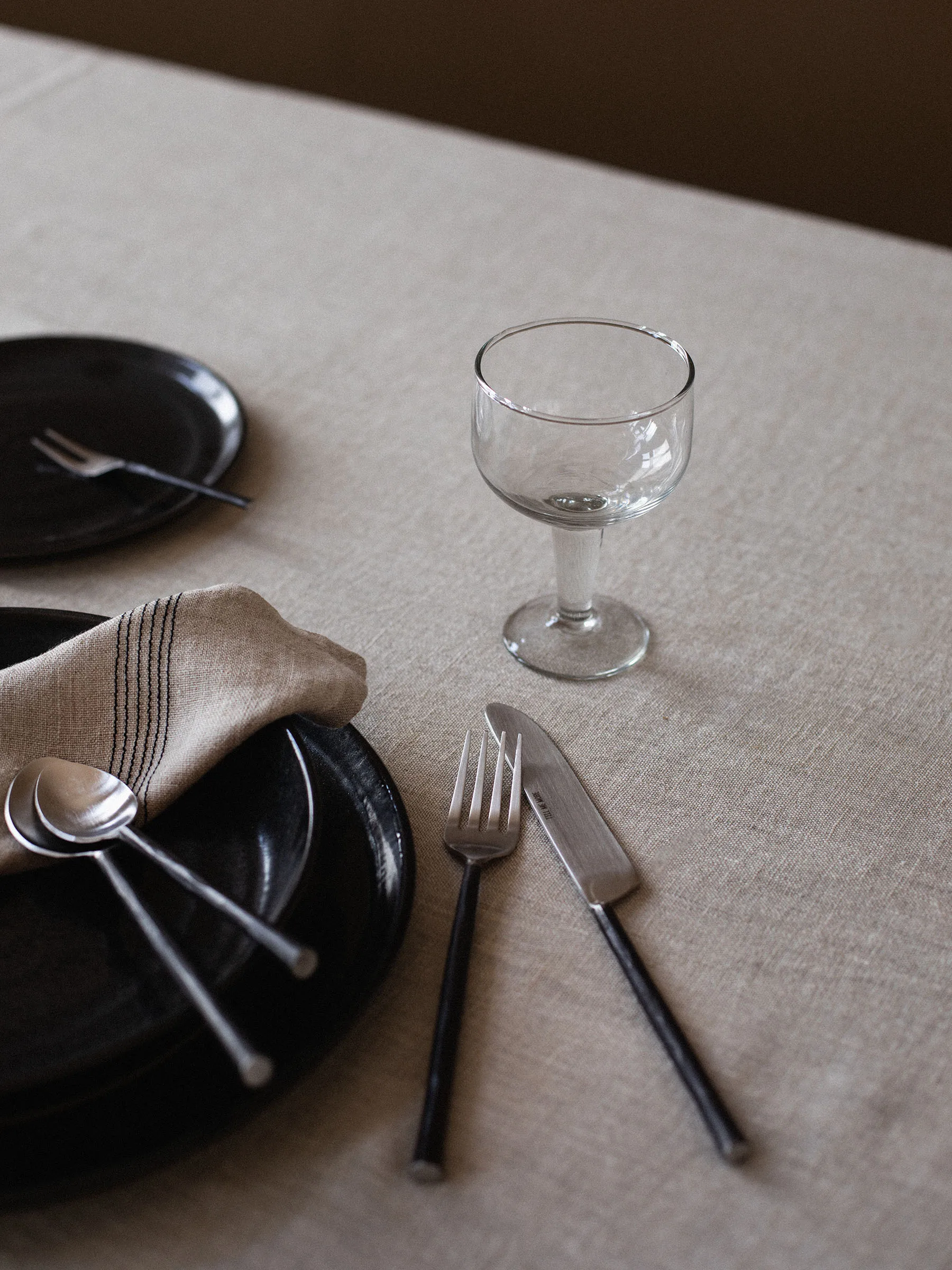 Set de cubiertos Steel, 4 piezas, Acero sin abrillantar Tell Me More