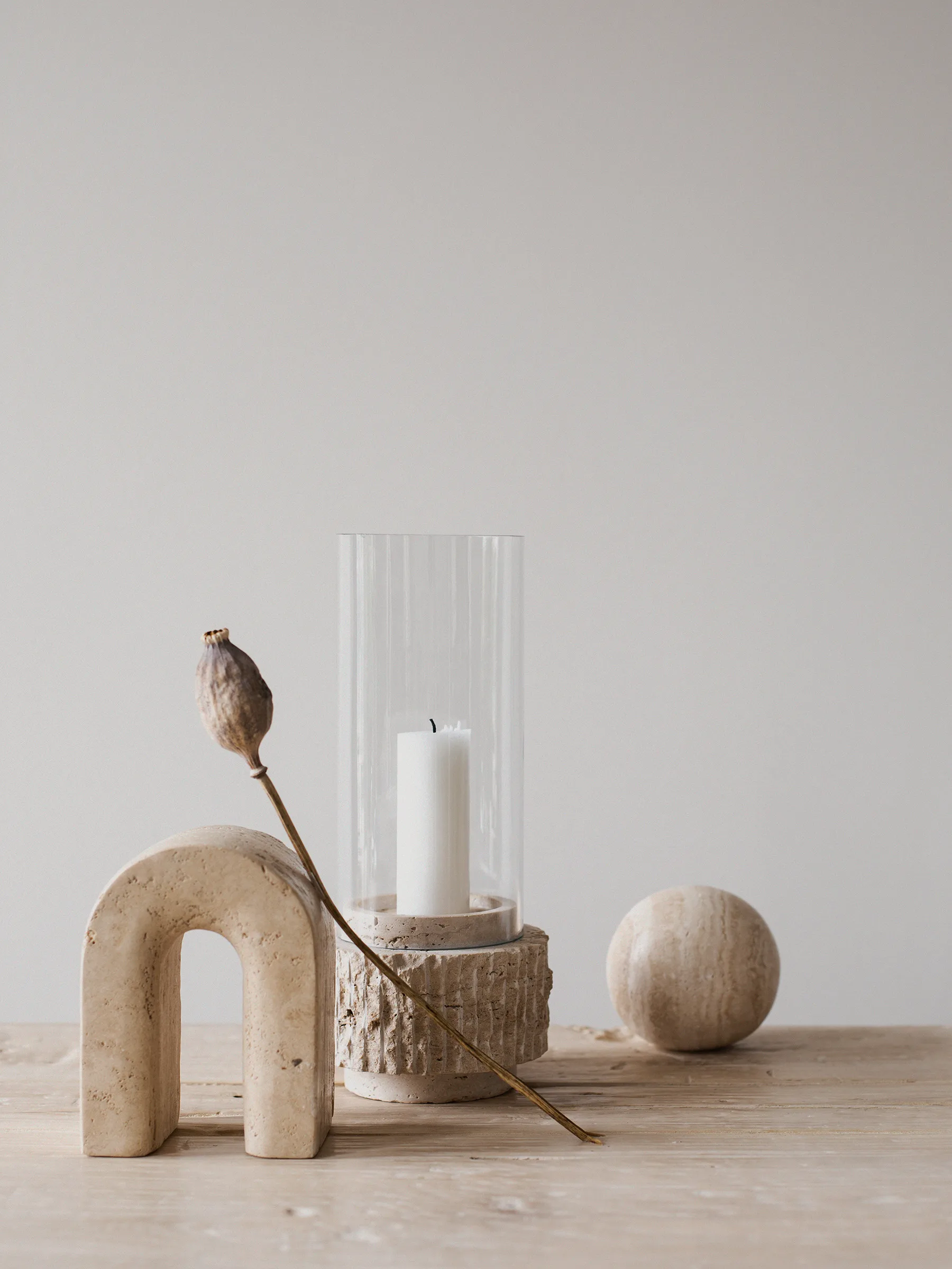 Soporte de travertino, 15 cm Tell Me More