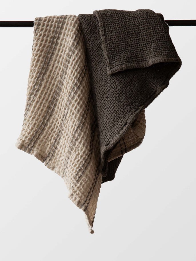 Toalla Nella 50x70 cm, Taupe Stripe Tell Me More