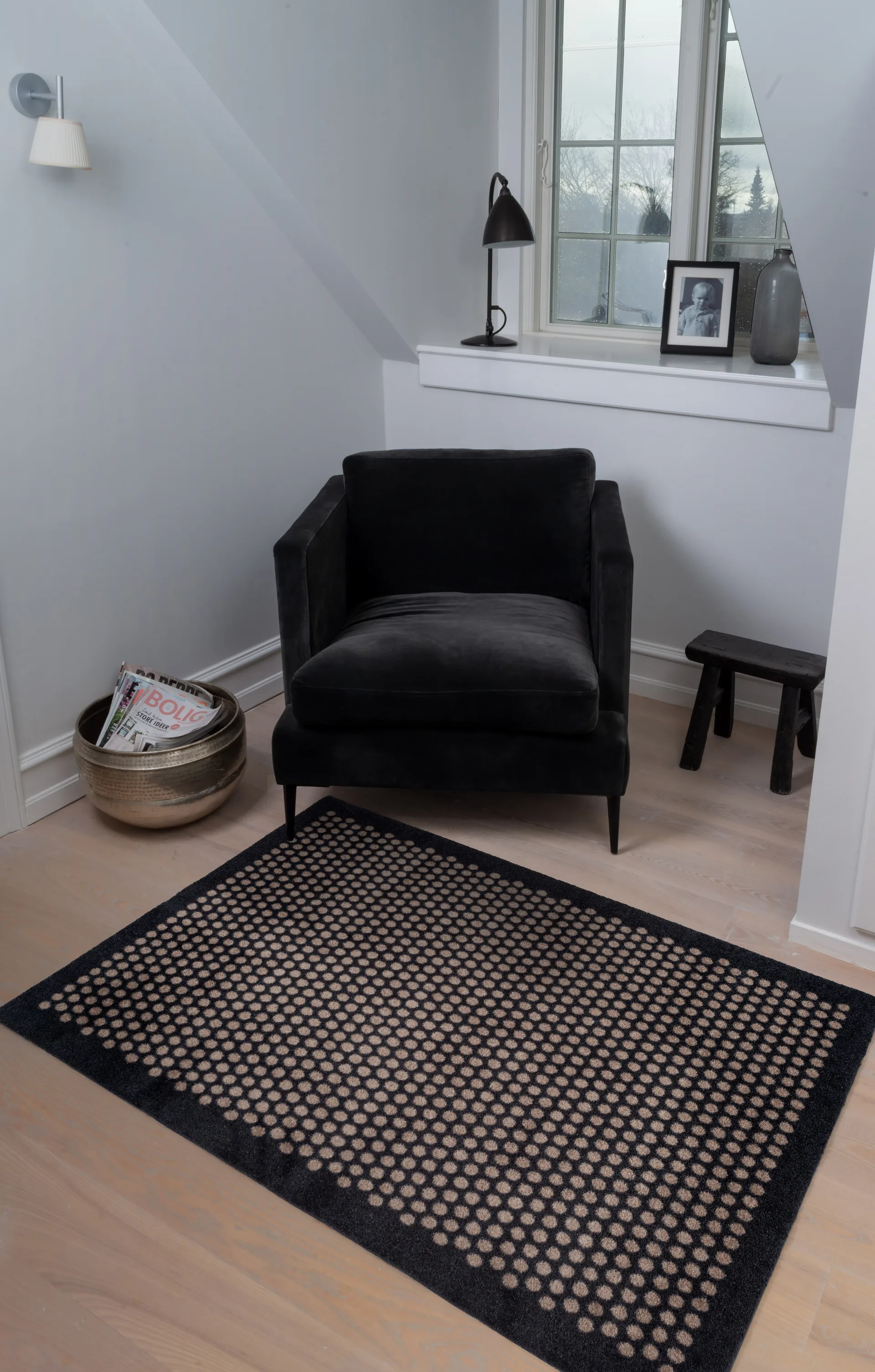 Alfombra Dot, Black-sand, 90x130 cm tica copenhagen