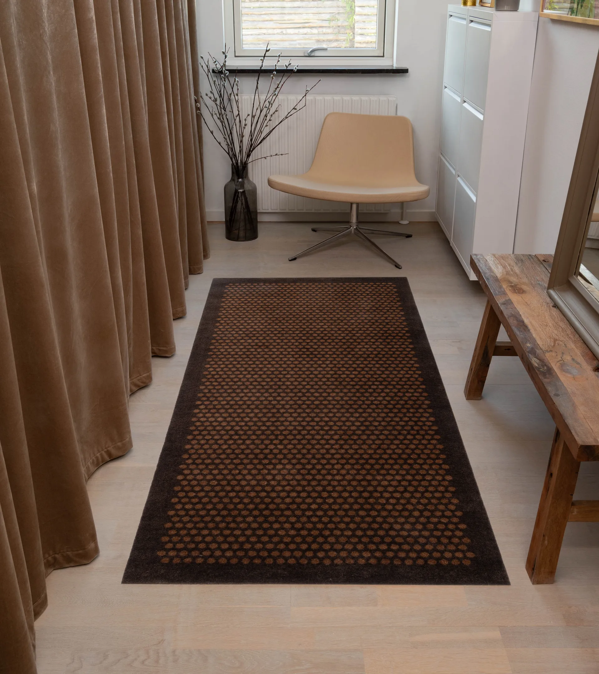 Alfombra Dot, Cognac-brown, 90x200 cm tica copenhagen