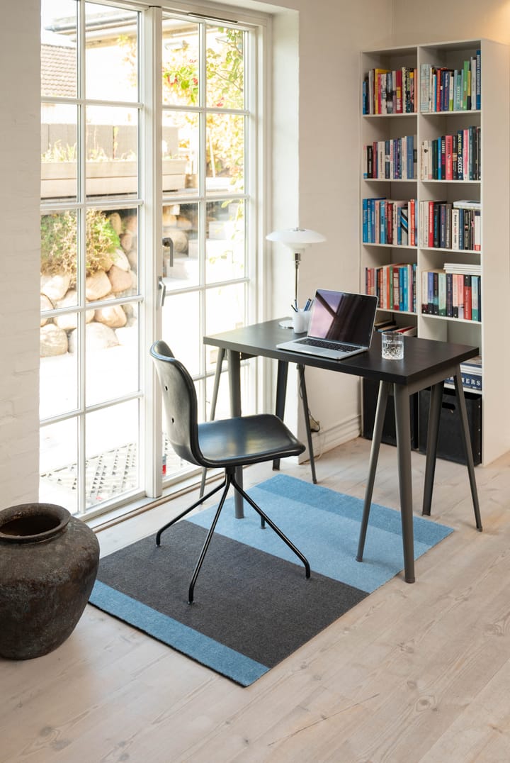 Alfombra Stripes by tica, horizontal, Blue-steel grey, 90x130 cm tica copenhagen