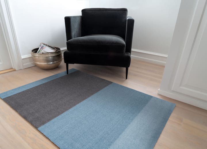 Alfombra Stripes by tica, horizontal, Blue-steel grey, 90x130 cm tica copenhagen