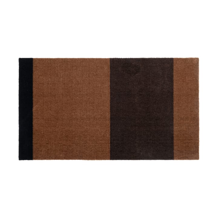 Alfombra Stripes by tica, horizontal - Cognac-dark brown-black, 67x120 cm - tica copenhagen