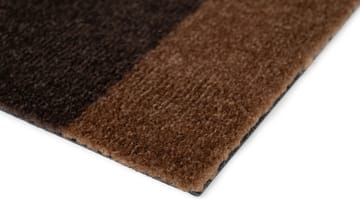 Alfombra Stripes by tica, horizontal - Cognac-dark brown-black, 67x120 cm - tica copenhagen