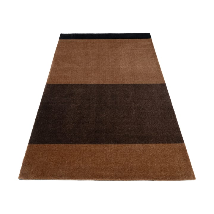 Alfombra Stripes by tica, horizontal - Cognac-dark brown-black, 90x200 cm - tica copenhagen