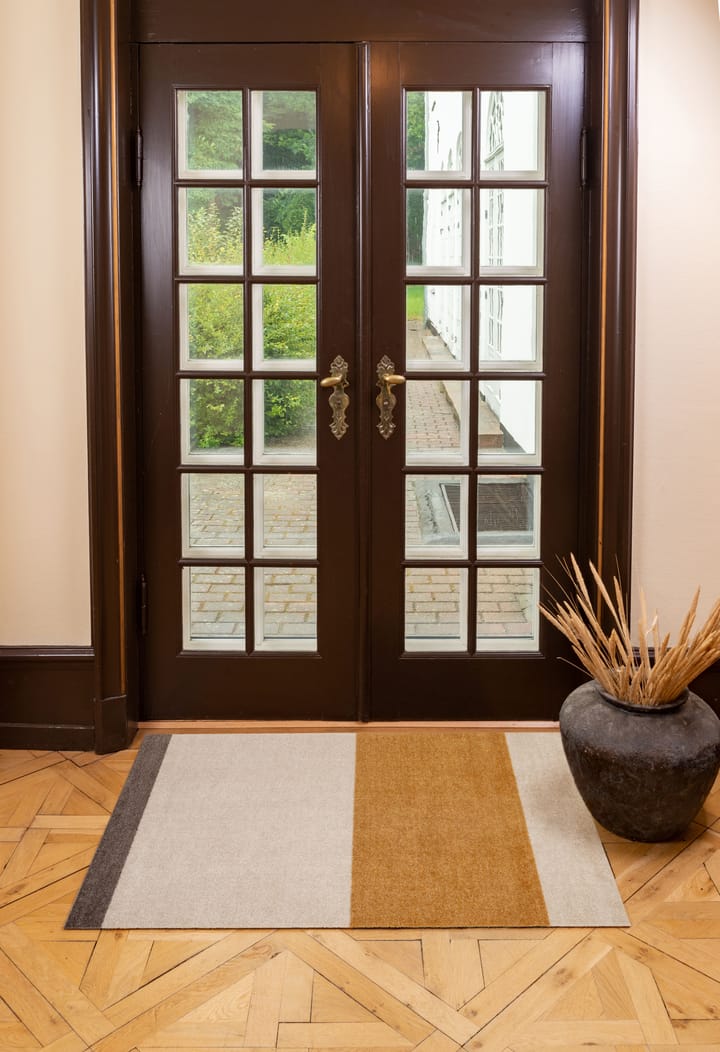 Alfombra Stripes by tica, horizontal, Ivory-dijon-brown, 90x130 cm tica copenhagen