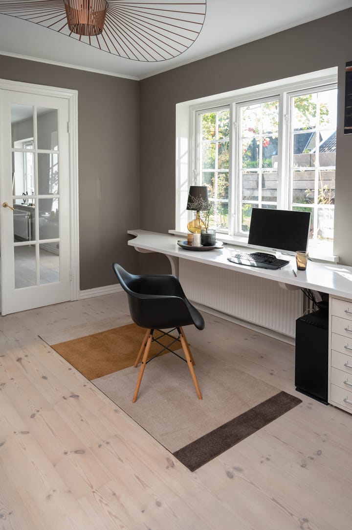 Alfombra Stripes by tica, horizontal, Ivory-dijon-brown, 90x200 cm tica copenhagen