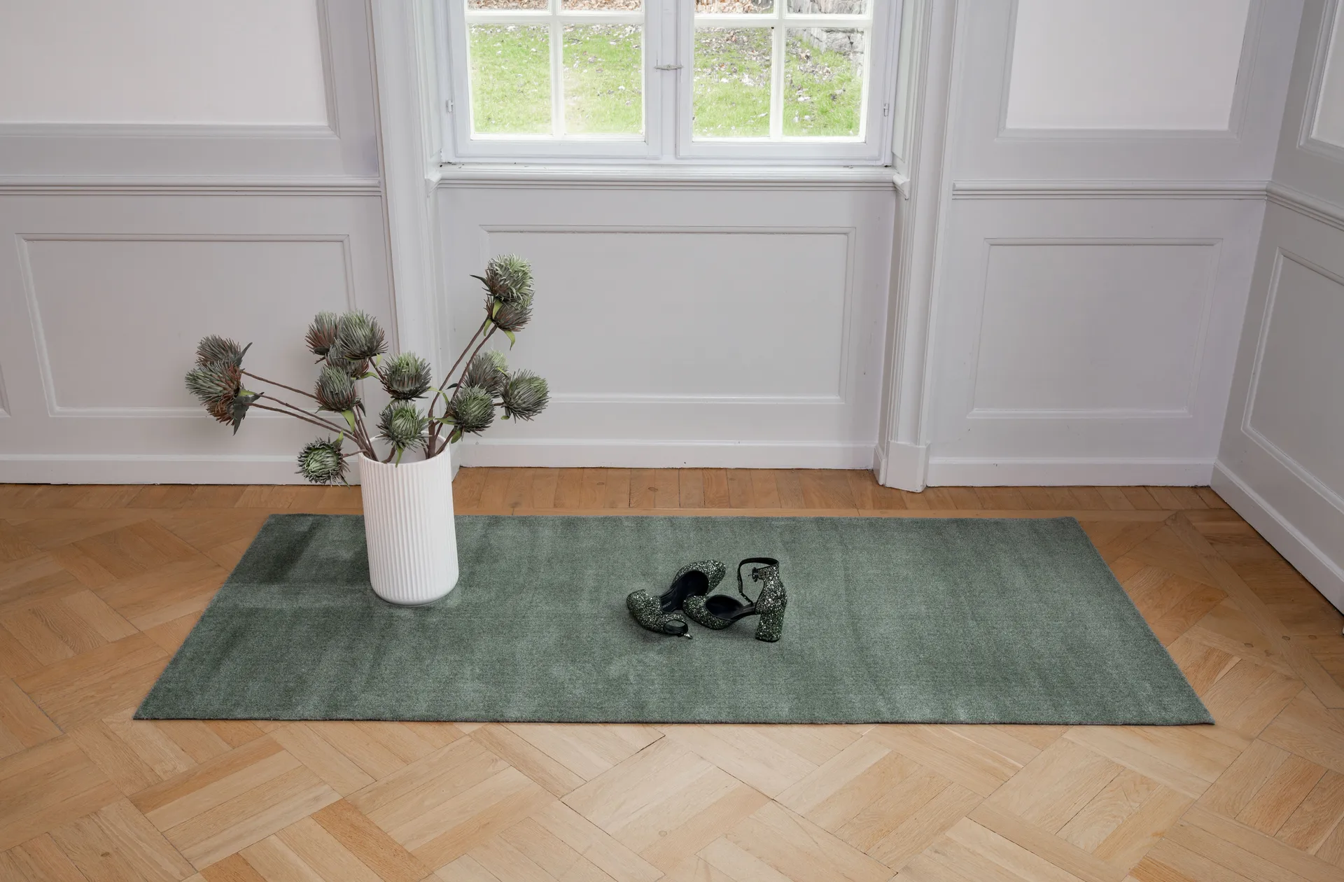 Alfombra Unicolor, Dusty green, 90x200 cm tica copenhagen