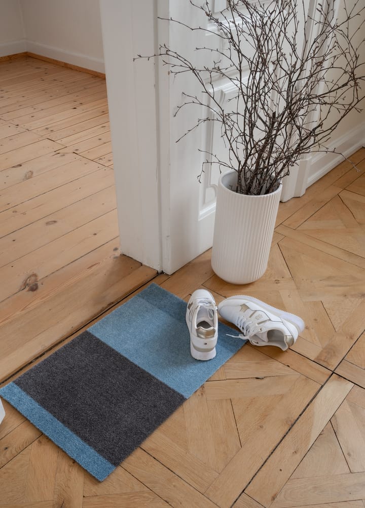 Felpudo Stripes by tica, horizontal, Blue-steel grey, 40x60 cm tica copenhagen