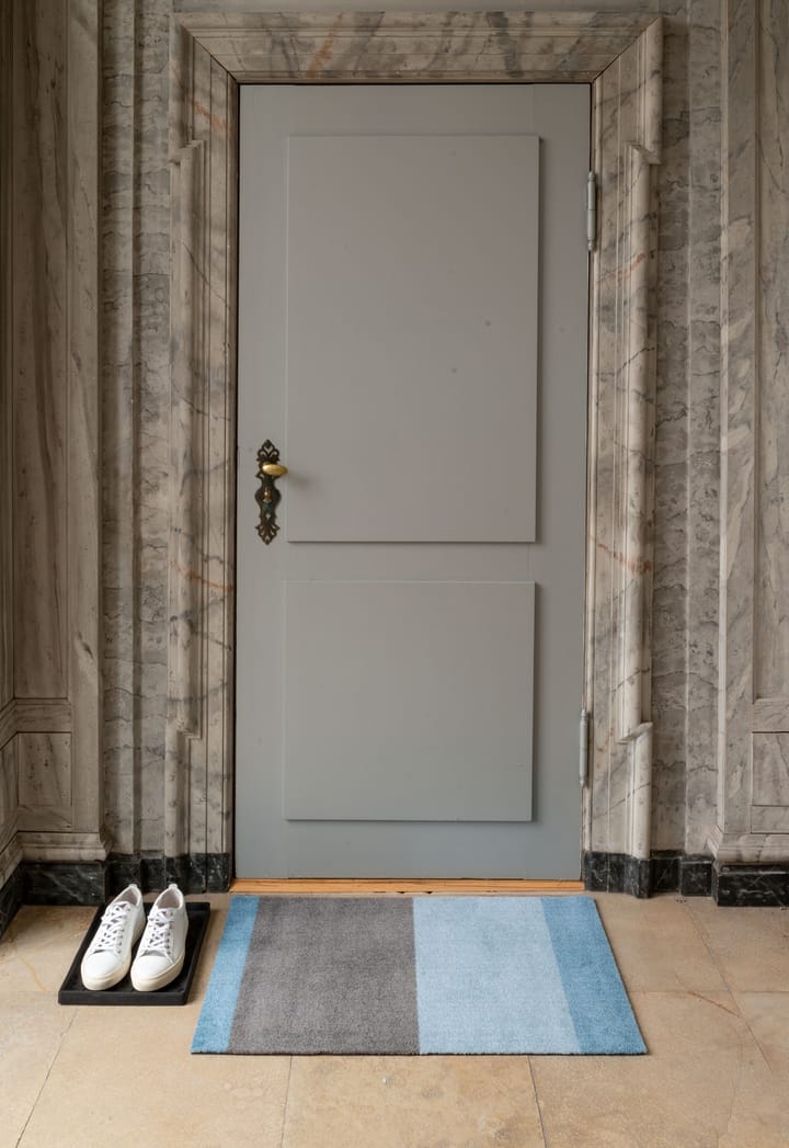 Felpudo Stripes by tica, horizontal, Blue-steel grey, 60x90 cm tica copenhagen