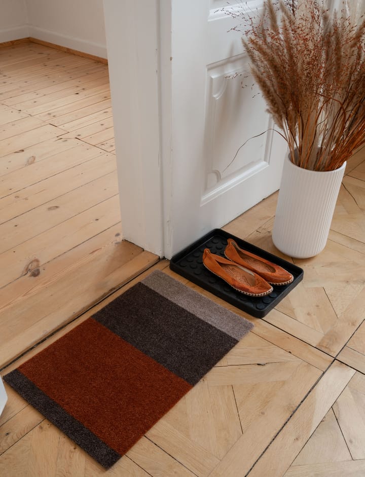 Felpudo Stripes by tica, horizontal, Brown-terrakotta, 40x60 cm tica copenhagen