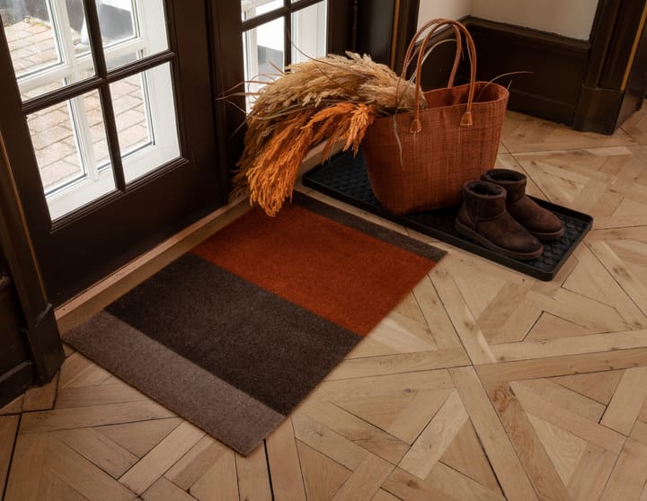 Felpudo Stripes by tica, horizontal, Brown-terrakotta, 60x90 cm tica copenhagen