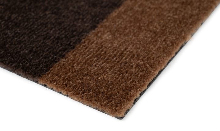 Felpudo Stripes by tica, horizontal, Cognac-dark brown-black, 40x60 cm tica copenhagen