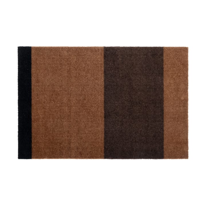 Felpudo Stripes by tica, horizontal - Cognac-dark brown-black, 60x90 cm - Tica copenhagen