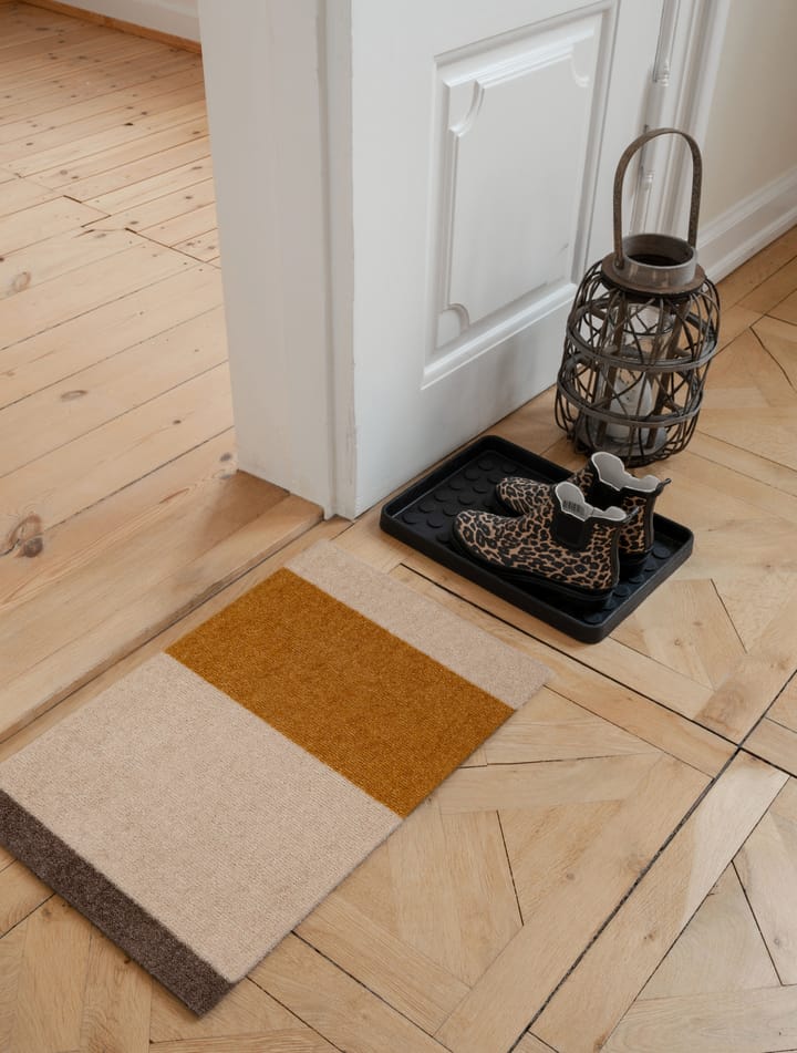 Felpudo Stripes by tica, horizontal, Ivory-dijon-brown, 40x60 cm tica copenhagen