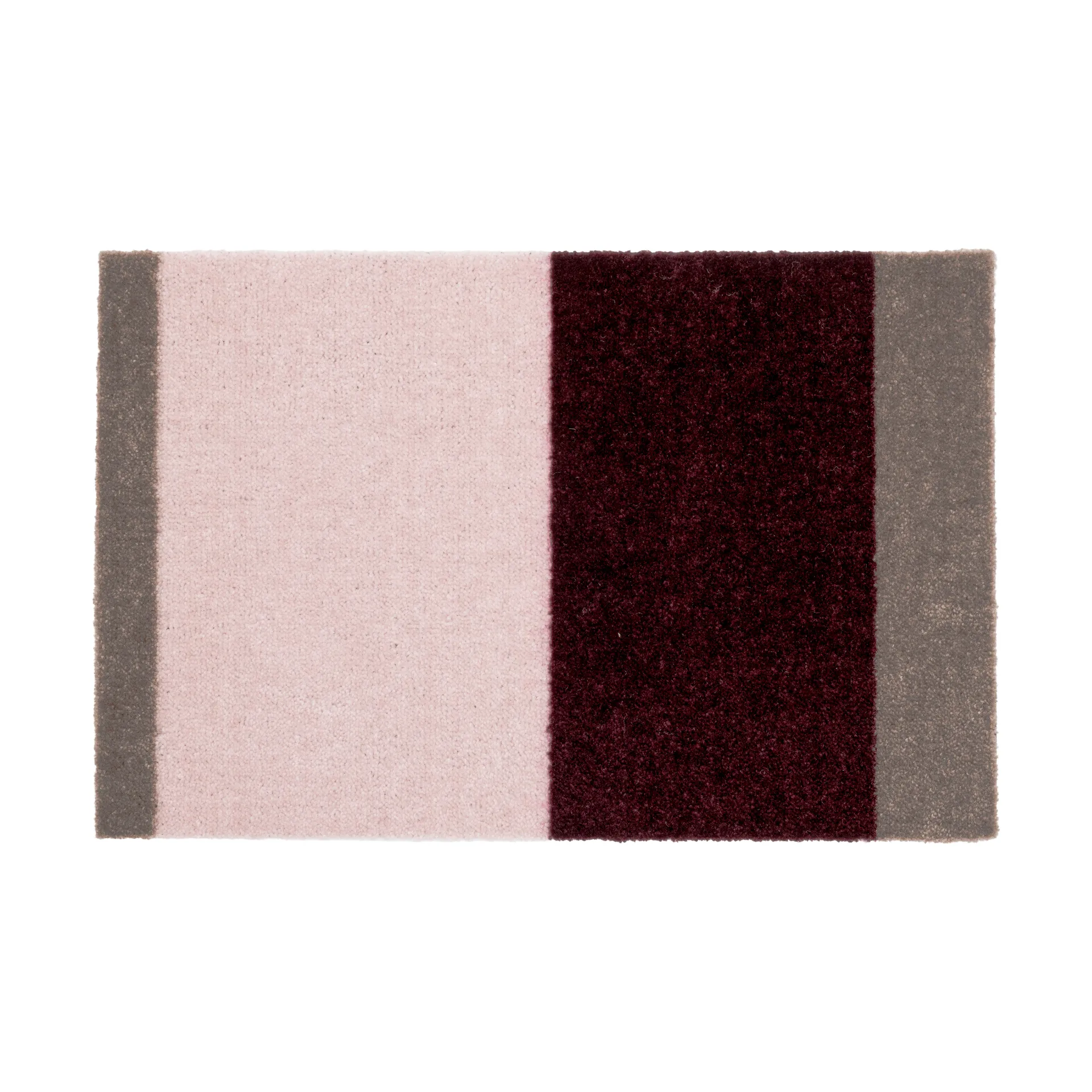 Felpudo Stripes horizontal, Bordeaux-rose-sand, 40x60 cm tica copenhagen