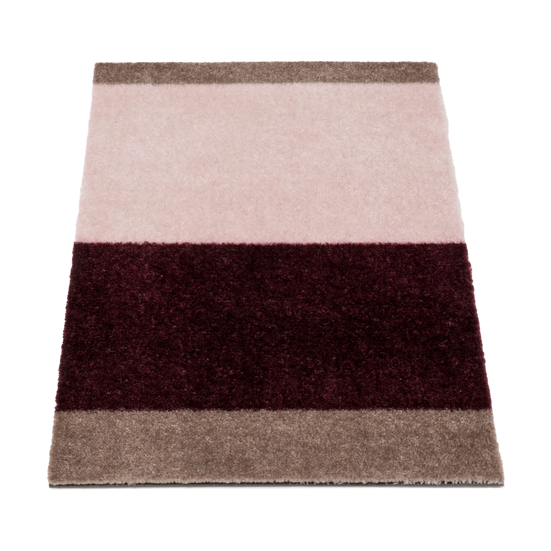 Felpudo Stripes horizontal, Bordeaux-rose-sand, 40x60 cm tica copenhagen