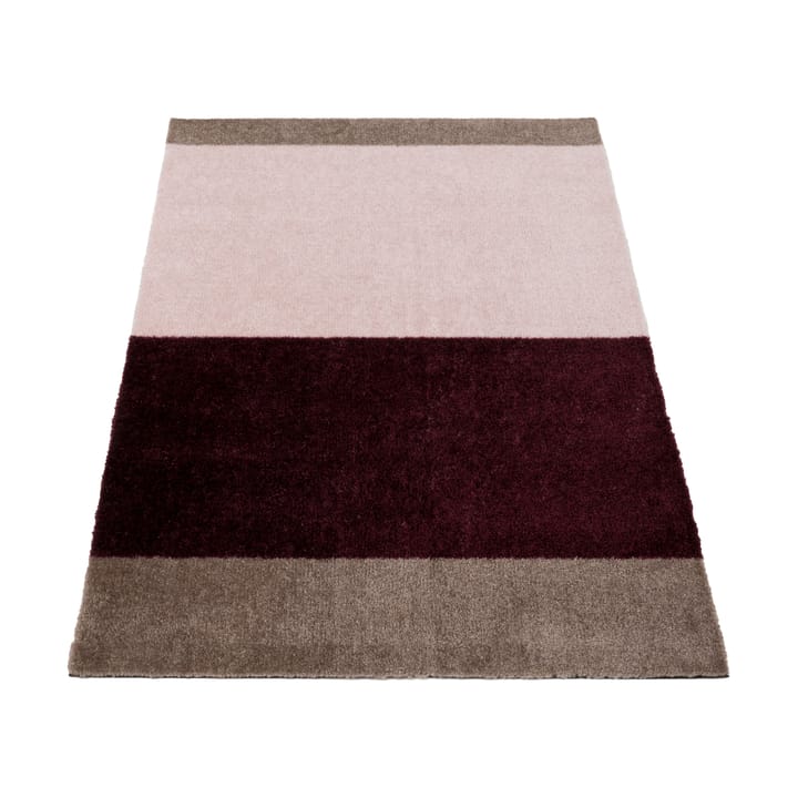 Felpudo Stripes horizontal, Bordeaux-rose-sand, 60x90 cm tica copenhagen