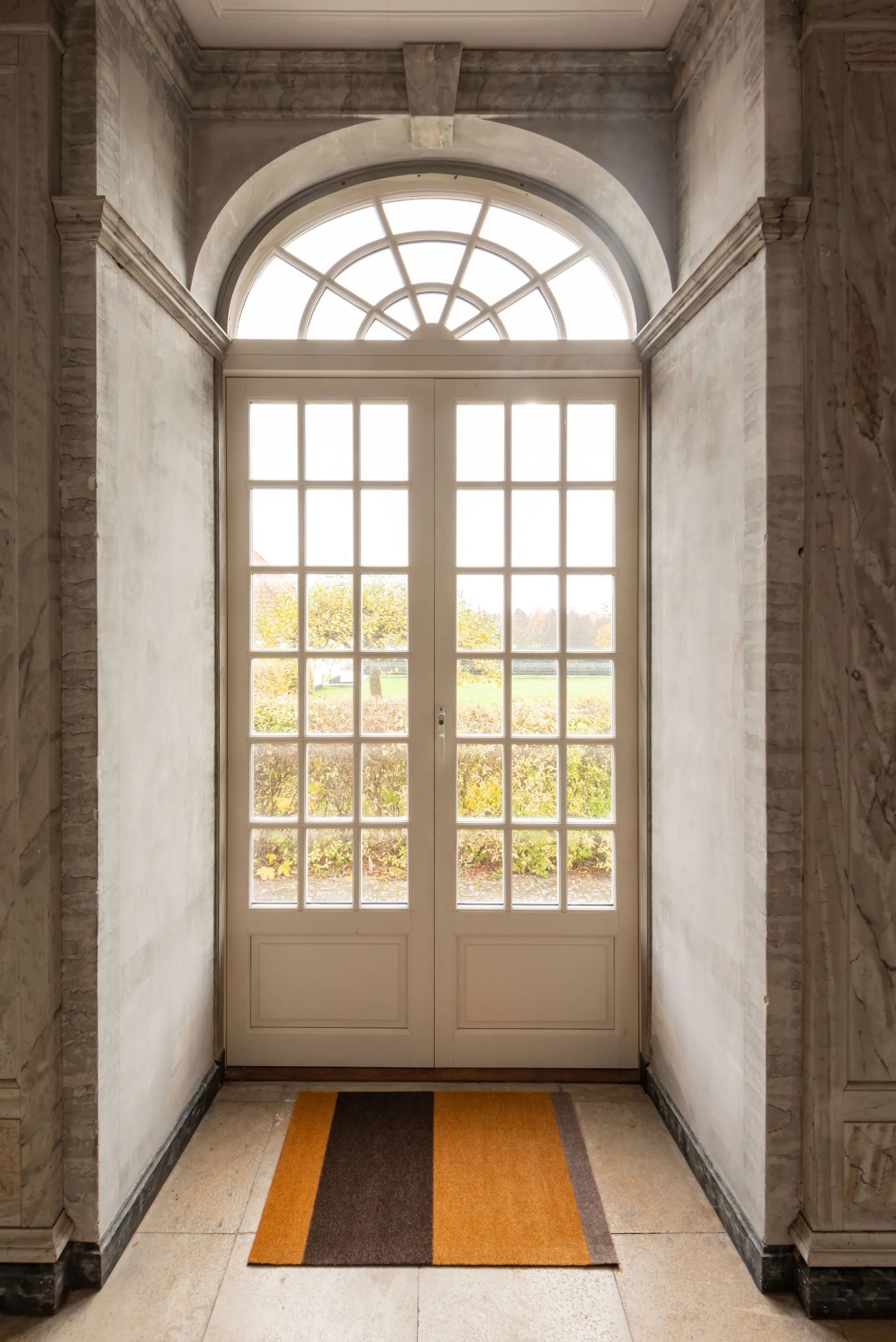 Felpudo Stripes horizontal, Dijon-brown-sand, 60x90 cm tica copenhagen