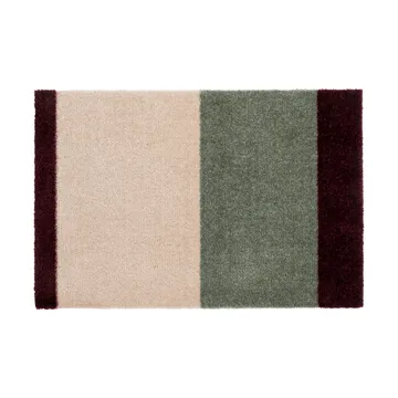 Felpudo Stripes horizontal - Green-ivory-bordeaux, 40x60 cm - tica copenhagen