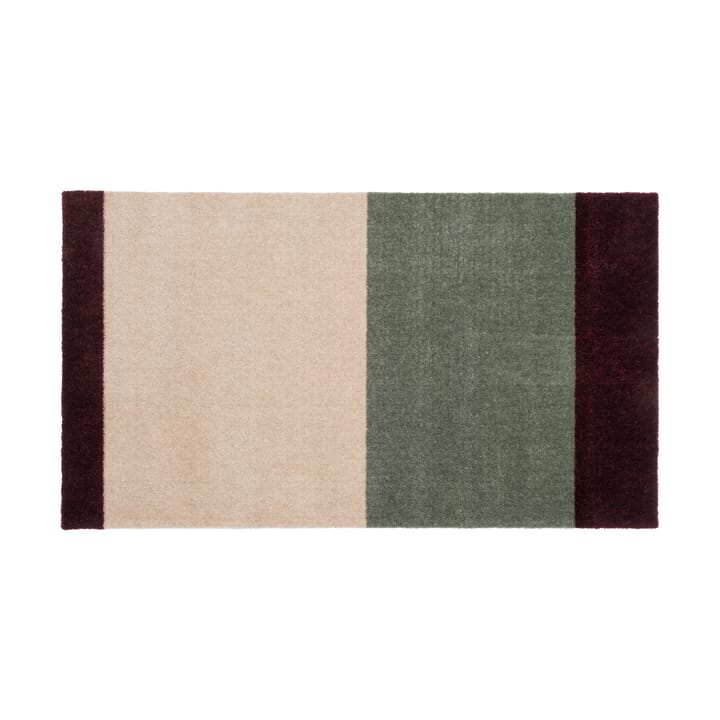 Felpudo Stripes horizontal - Green-ivory-bordeaux, 60x90 cm - Tica copenhagen