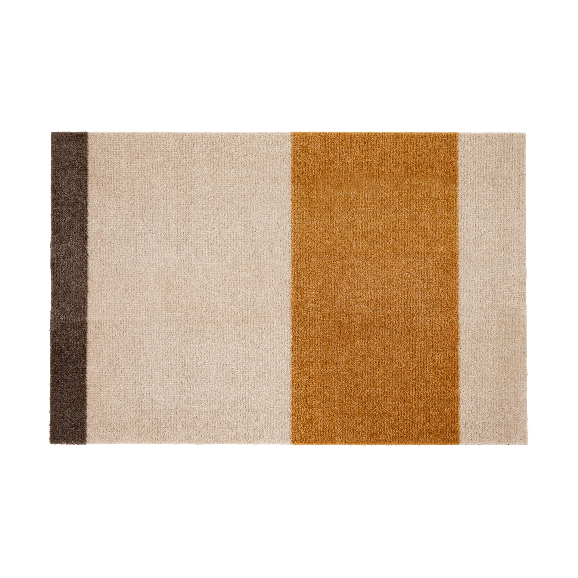 Felpudo Stripes horizontal, Ivory-dijon-brown, 60x90 cm tica copenhagen