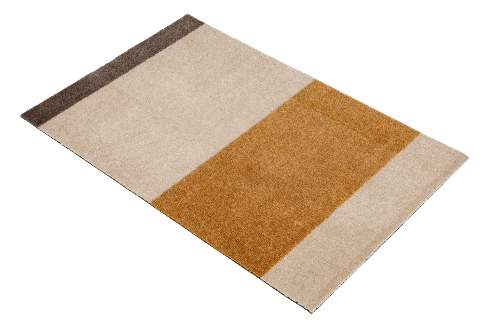 Felpudo Stripes horizontal, Ivory-dijon-brown, 60x90 cm tica copenhagen